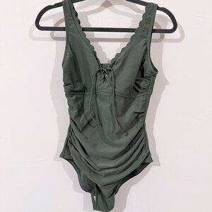 Merona One Piece Swimsuit - Olive Green - size s